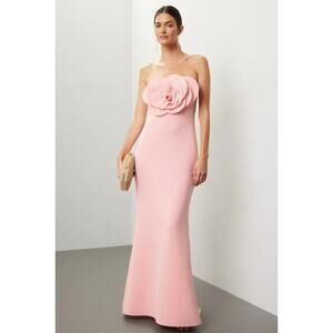 B39 Badgley Mischka Rosette Gown Women 4 Old Hollywood Wedding Coquette Swiftie